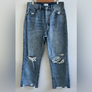PISTOLA Jeans Women Size:28 Charlie High Rise Distressed Straight Leg Button Fly